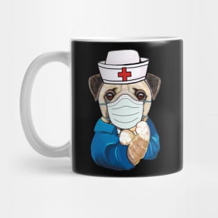 Strong Pug Is Wearing Mask Face Anti Virus 2020 Mug